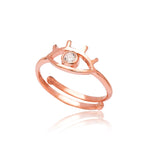 aegeanblue minimilist eye ring - handmade in sterling silver