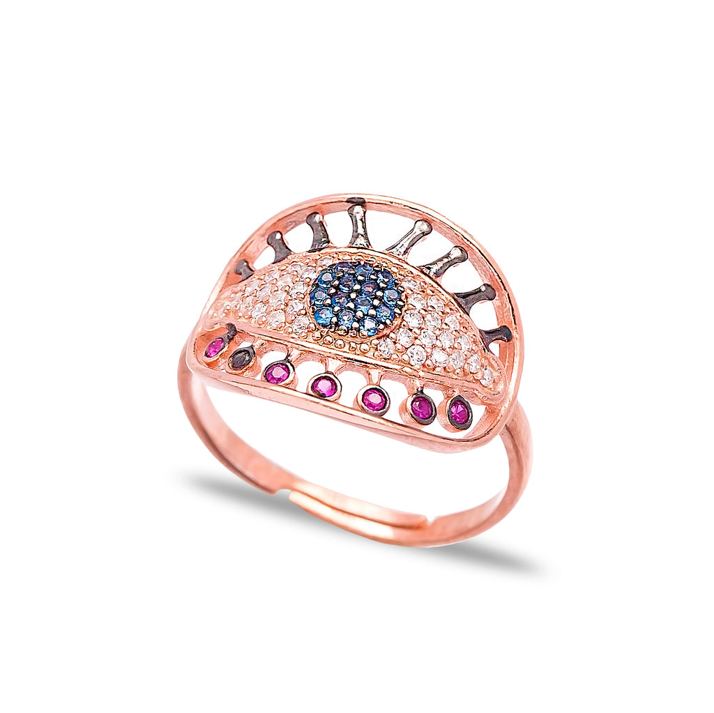 aegeanblue Electra Ring - handmade in sterling silver and rose gold