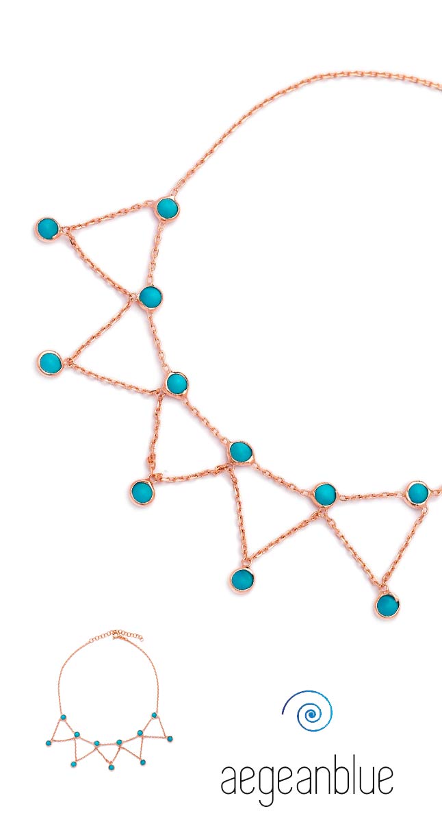 aegeanblue turquoise shaker chain anklet