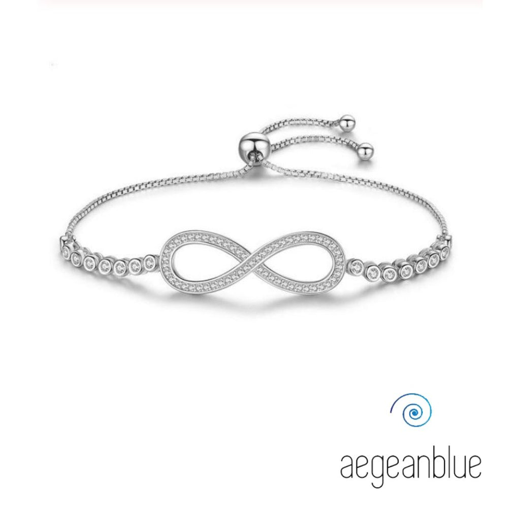 aegeanblue large infinity symbol bracelet