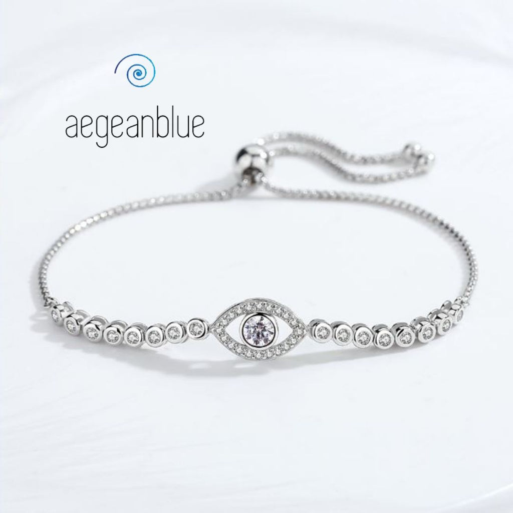 aegeanblue diamante elegant eye bracelet